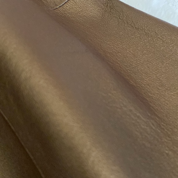 EUC Vintage Stunning Bronze Leather Trench Coat Blazer🌸Pristine Condition Sz 10 - Picture 9 of 15